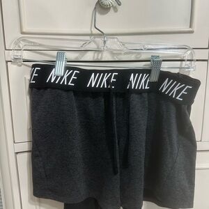 Nike Charcoal and Black Athletic Shorts